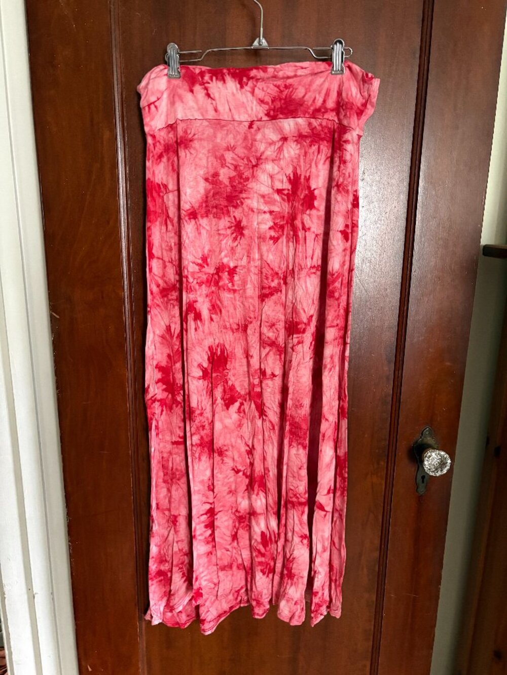 Pink Tie-Dye Maxi Skirt, Size XXL